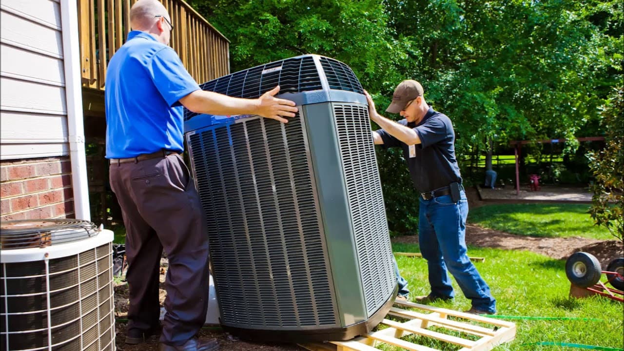 HVAC professional at work
